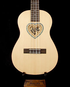 Bruce Wei 8 STRING Solid Brazilian Walnut Ukulele MOP Inlay, Bag UG19-2190