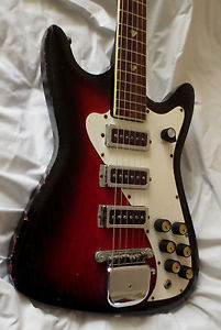 Vintage 1960s  Kay Vanguard Electric Guitar  MADE IN USA 3 Dearmond USA Pickups