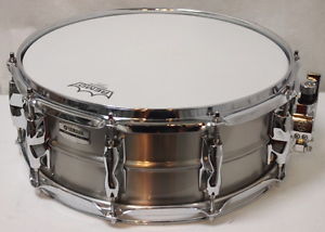 YAMAHA Recording Custom Stainless Steel RLS1455 14x5.5 Snare Drums Mint