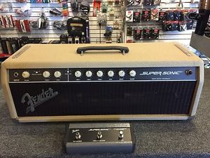 2006 Fender Super Sonic 60 watt 2 channel All Tube Guitar Amp Head w foot pedal