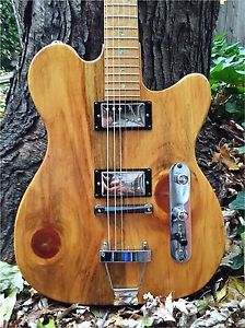 Voccoli Reclaimed Pine Tele Telecaster Style Electric Guitar, Fralin P92 Pickups