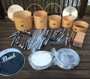 VINTAGE RARE OLD PEARL WORLD DRUM DRUMS 6000 SERIES ZILDJIAN CYMBALS
