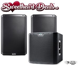 Alto TS215 Pair (2) 1100W 15" 2-Way Powered Loud Speaker w/ 15" Subwoofer TS215S