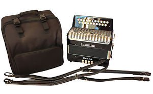 Frontini PUNTO NERO diatonica melodeon Czech Ance A 2 file 21 bottone 8 basso