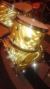 Gretsch Drums 70's Gold swirl Stop sign Badge