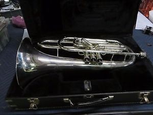 Dynasty USA Silver Marching Baritone with case, Just Serviced, Ready to Play