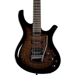 Parker Guitars DF724 Maxx Fly Flame Top w/ Seymour Duncans and Fishman Piezo Electric Guitar Black Burst (Black Burst)