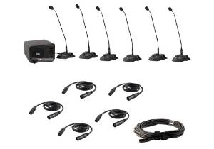 Anchor Audio CM-6W-DISC CouncilMAN Conference System - 6 User Package w/ Wireless Mic