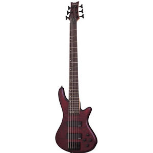 Schecter Stiletto Custom-6 Vampyre Red Satin VRS B-STOCK 6-String Electric Bass