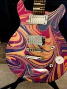SALE Daisy Rock * Elite Custom Swirl * SUPER RARE Collectors Guitar w/ PINK Case