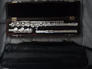 Flauto traverso briccialdi bocchino argento puro e corpo doppia placcatura