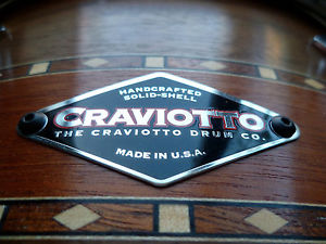 Craviotto Stacked Solid Snare Drum - Walnut/Mahogany/Walnut Hybrid Drum