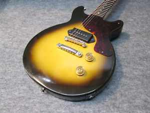 1986 Gibson Les paul Junior DC Sunburst Vintage Electric Guitar P-90 w/Hard Case