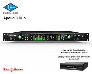 Universal Audio Apollo 8 Duo Thunderbolt Audio Interface NEW With Free Satellite