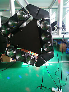 9 eyes full color led triangle beam moving head light 12w 4in1 beam spider light