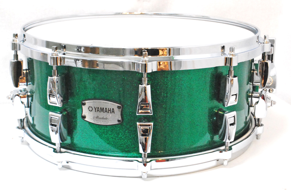YAMAHA AMS1460 Jade Green Sparkle Absolute Hybrid Maple Snare Drums Mint