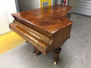 Brinsmead Antique Drawing Room Grand Piano With Exquisite Burr Walnut Case C1860
