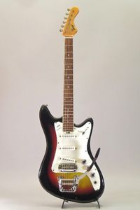 VOX 1960s V235 Spitfire Brown w/hard case F/S Guitar Bass from Japan #R1158