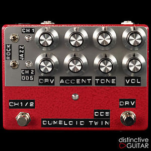 NEW SHIN'S MUSIC DUMBLOID TWIN DUAL DUMBLE OVERDRIVE PEDAL RED HAMMER FINISH