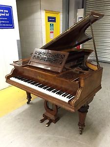 Kirkman Antique Semi-Concert Grand Piano With An Ornate Burr Walnut Case C.1866