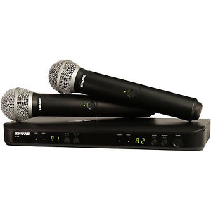 Shure BLX Dual Wireless PG 58 Handheld Microphone System BLX288/PG58 H9 Band