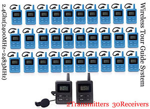 2400-2483Mhz Wireless Tour Guide System for Guiding and Audio Conference 2T30R