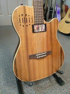 Godin A6 Ultra Limited Edition Koa Top w/Godin padded gigbag