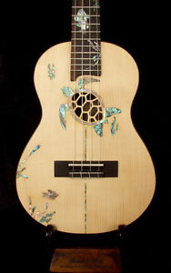 Bruce Wei Solid Brazilian Rosewood Tenor Ukulele, Abalone Inlay, Bag UG17-2397