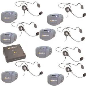 COMSTAR Digital Full Duplex Wireless System with 7 headsets - For Referees, Coaches and Sports Teams