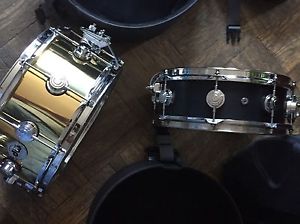 dw collectors snare Drums Brass/aluminum/skb Cases