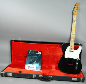 1974 Fender Telecaster Vintage Electric Guitar Custom Color Black OHSC