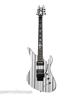 Schecter Synyster Gates Custom S Sustainiac White w Black Pinstripes GO MOD!