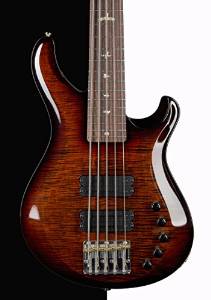 PRS Grainger 5 String Bass 10 Top, Custom Color Orange Tiger Smokewrap