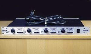 Sytek 4 Channel Microphone Preamp MPX-4A w/ JFET Option on 3 & 4
