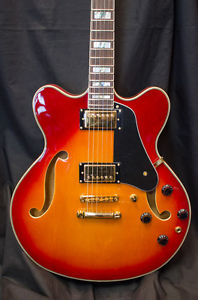 NEW 2015 Prestige Musician Pro Double CW CS Semi-Hollow Electric Guitar w/ Case
