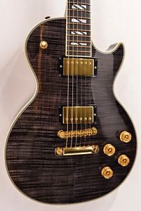 2004 Gibson Les Paul Supreme Translucent Black AAAA Flame ~MINT~ Custom Guitar