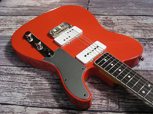 NEW! Shelton Electric Instruments TimeFlite GTX Fiesta Red Jazzcaster Telemaster