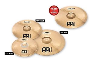 Meinl Classics Custom Set - 14''HH,16'+18' Crash,20''Ride