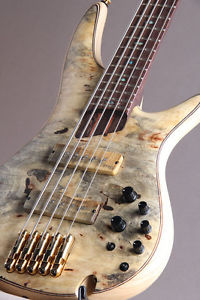 Free Shipping Used Ibanez SR5BBLTD Natural Flat Electric Bass