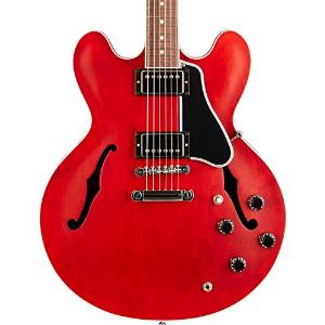 Gibson Memphis ESDS14RDNH1 ES-335 Satin Semi-Hollow-Body Electric Guitar, Faded Cherry