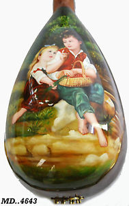 Tonyart- Oil Painting & Mop Inlay Classical Bowl Back Mandolin-Hard Case 4643