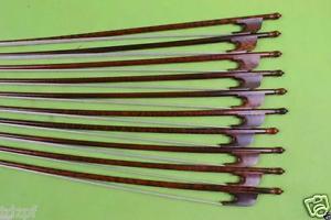10 pcs 4/4 Violin Bow baroque Style Snakewood Ebony frog Good Flame  #1708