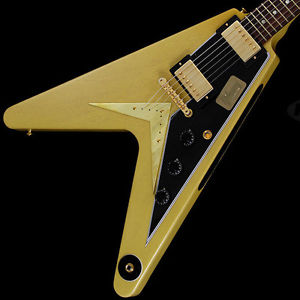 FreeShipping New Gibson Custom Shop 1959 Flying V Mahogany Limited Run TV Yellow