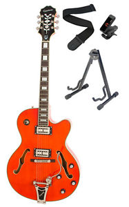 Epiphone Emperor Swingster, Trans Orange, Bigsby Hardware & Accessories (NEW)