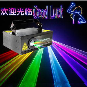1000mW 1W RGB Full Color Animation Laser Projector Stage Light ILDA DMX SD ishow