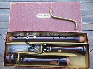 Flûte à bec basse Mollenhauer 440 Hz doigté allemand