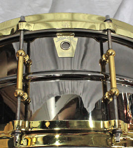 Ludwig LB417 Brass On Brass Black Beauty Vintage Snare Drum 14 x 6.5 F/S