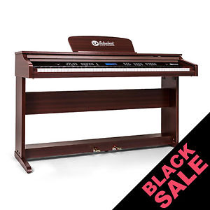 BRAND NEW BROWN 88 KEY VELOCITY-SENSITIVE ELECTRIC PIANO * FREE P&P UK OFFER *