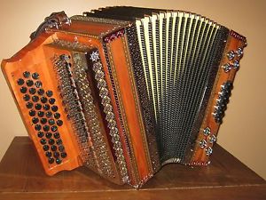 New Professional Slovenian 3 Row Diatonic Button Box Accordion Harmonika C,F,Bb