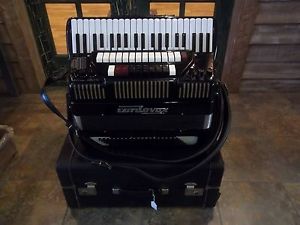 Vintage Italian Cordovox Piano Accordion in Black with Case